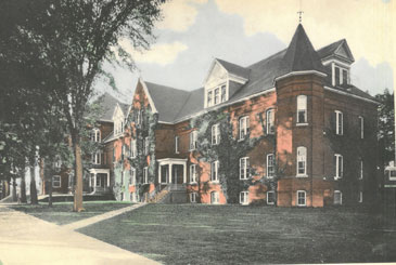 A postcard image of Knowles Hall from around 1900