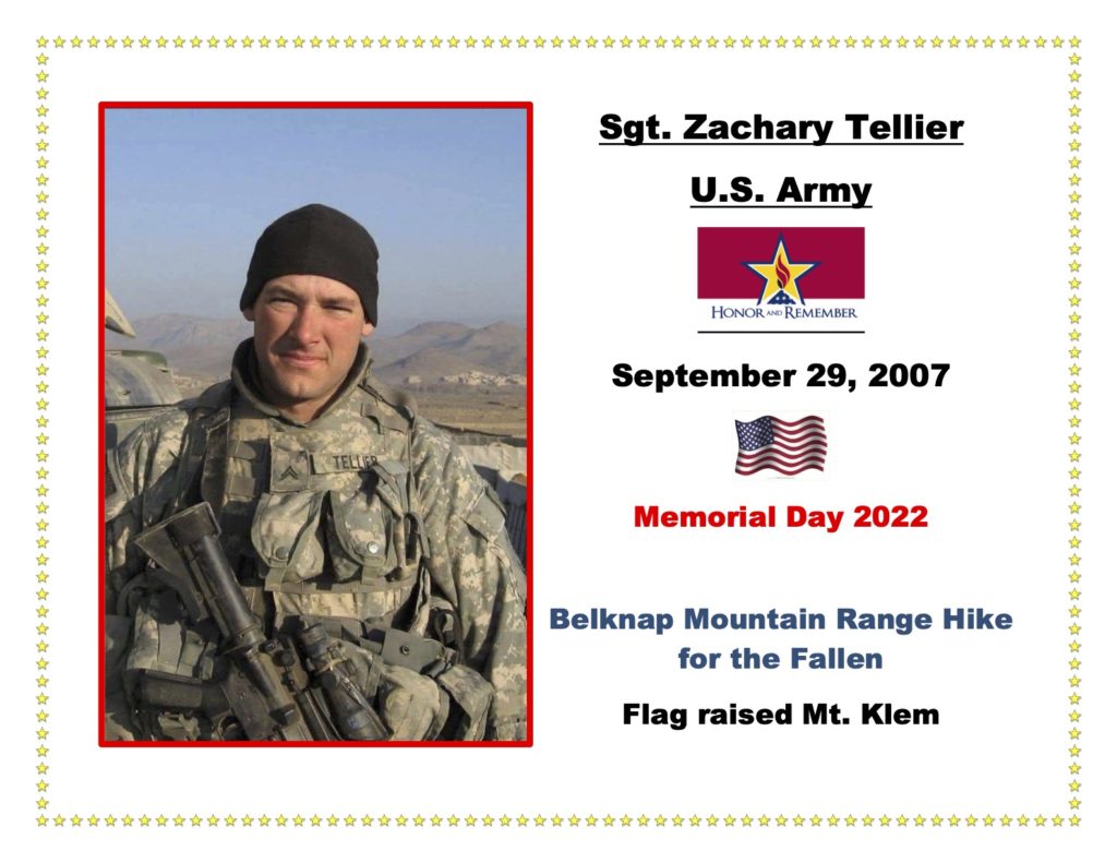 Sgt. Zachary Tellier was a loved son, brother, husband, and service member, who was killed in action on September 29, 2007, while serving during Operation Enduring Freedom. Zachary was the oldest of three siblings and was always known to put others before himself. Best said by his brother, James, “Zack always put other people before himself. He loved to teach things to people, build things and show people new experiences. He loved to have fun. He loved life and he was so funny. It's always nice to have a good laugh at an old memory.” Zachary was also awarded a Purple Heart. A great story his brother told me from Zack's teenage years was when he went to Poland for the summer at 16-17 years old to do a documentary about life as a teenager after the fall of communism. Zack then saved every dollar he could working during the school year to go back to Poland for the following summers. One year Zack could not cash his traveler's checks and only spent $90 over the whole summer in Poland, including buying his mother a gift.